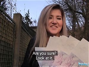 Public Agent ultra-cute Russian Lee Anne enjoys orgy for cash
