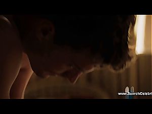 black-haired Dakota Johnson smacked and licked out